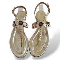 Rasteira Gucci GG e Ilhós Dourada-38 Rasteira Gucci GG e Ilhós Dourada-38
