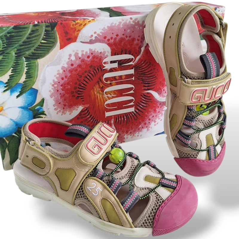 Sandália Gucci Tinsel Colorida-35