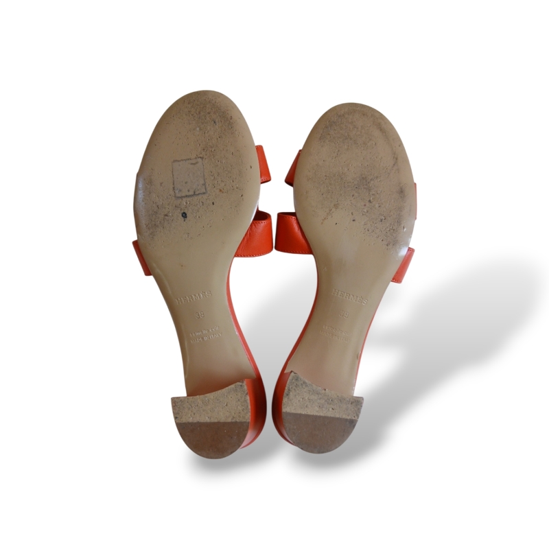 Sandália Hermès Oasis Laranja - 37