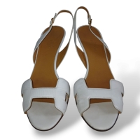 Sandália Hermès Oasis Slingback Branca - 37