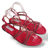 Rasteira Jimmy Choo Rosa Com Corrente -38