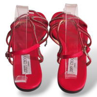 Rasteira Jimmy Choo Rosa Com Corrente -38