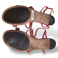 Rasteira Jimmy Choo Rosa Com Corrente -38