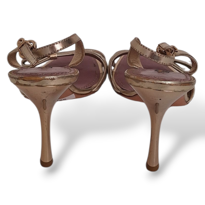 Sandália Louis Vuitton Metalizada-35