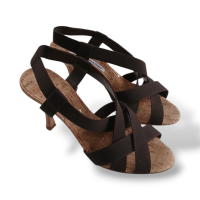 Sandália Manolo Blahnik Marrom Elástico-35