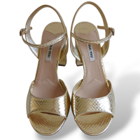 Sandália Miu Miu Dourada-38