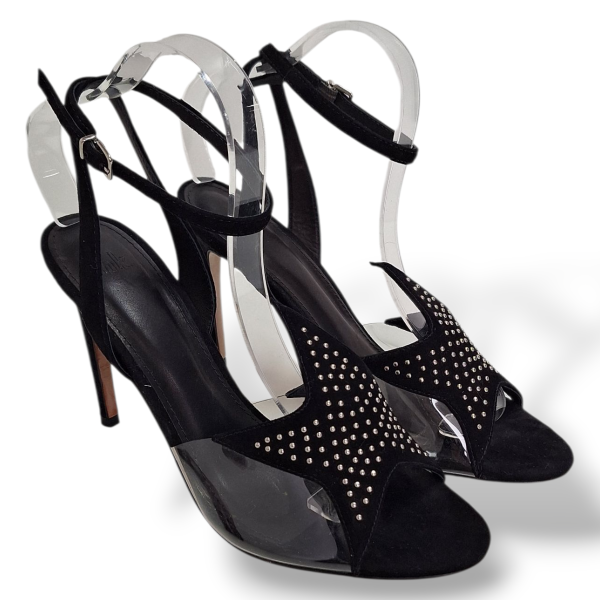 Sandália NK Store Camurça Preta Estrela-39