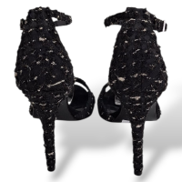 Sandália NK Store Tweed Preto e Branco-38