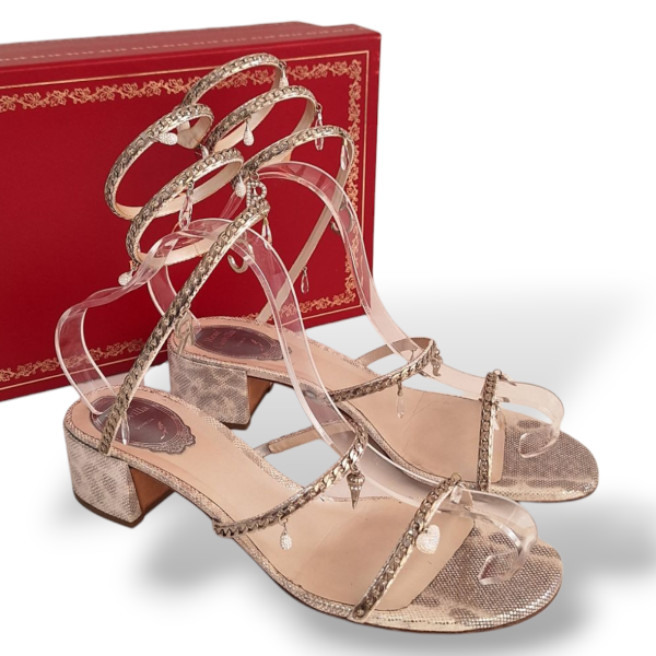 Sandália Rene Caovilla Cleo Prateada - 37