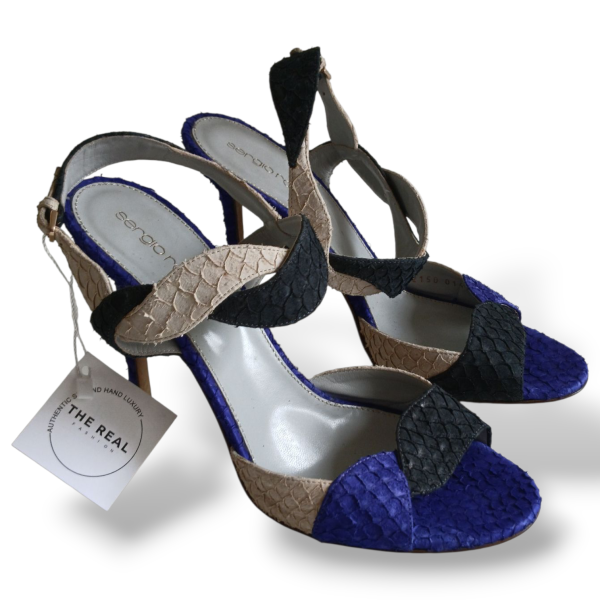 Sandália Sergio Rossi De Python Tricolor-38