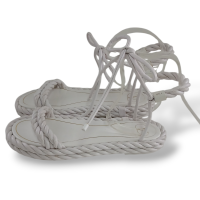 Sandália Valentino Branca de Amarração-38