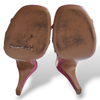 Sandália Valentino Love Blade Suede Rosa-37