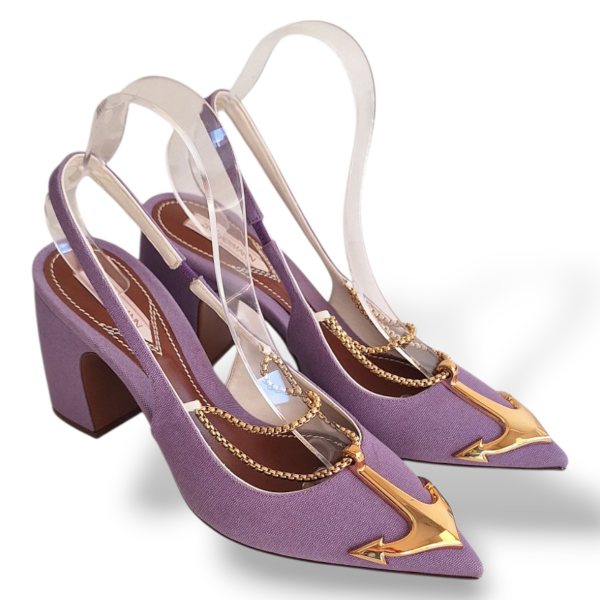 Slingback Zimmermann Canvas Lilás - 36