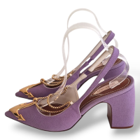 Slingback Zimmermann Canvas Lilás - 36