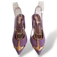 Slingback Zimmermann Canvas Lilás - 36
