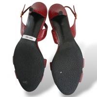 Sandália Hermès Oasis Lizard Cereja-38