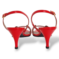 Sandália Hermès Oasis Slingback Vermelha em Vermiz-38
