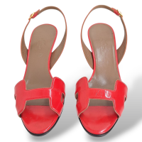 Sandália Hermès Oasis Slingback Vermelha em Vermiz-38