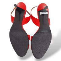 Sandália Hermès Oasis Slingback Vermelha em Vermiz-38