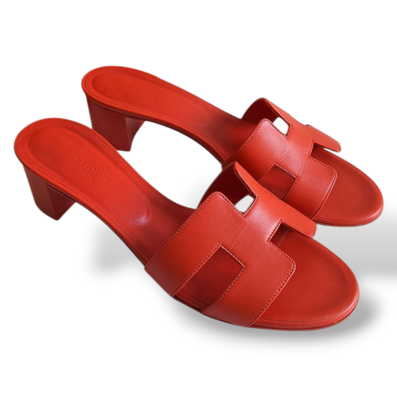 Sandália Hermès Oasis Laranja - 37 Sandália Hermès Oasis Laranja - 37