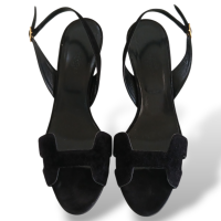 Sandália Hermès Oasis Preta-38