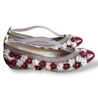 Sapatilha Chanel Crochê Flor