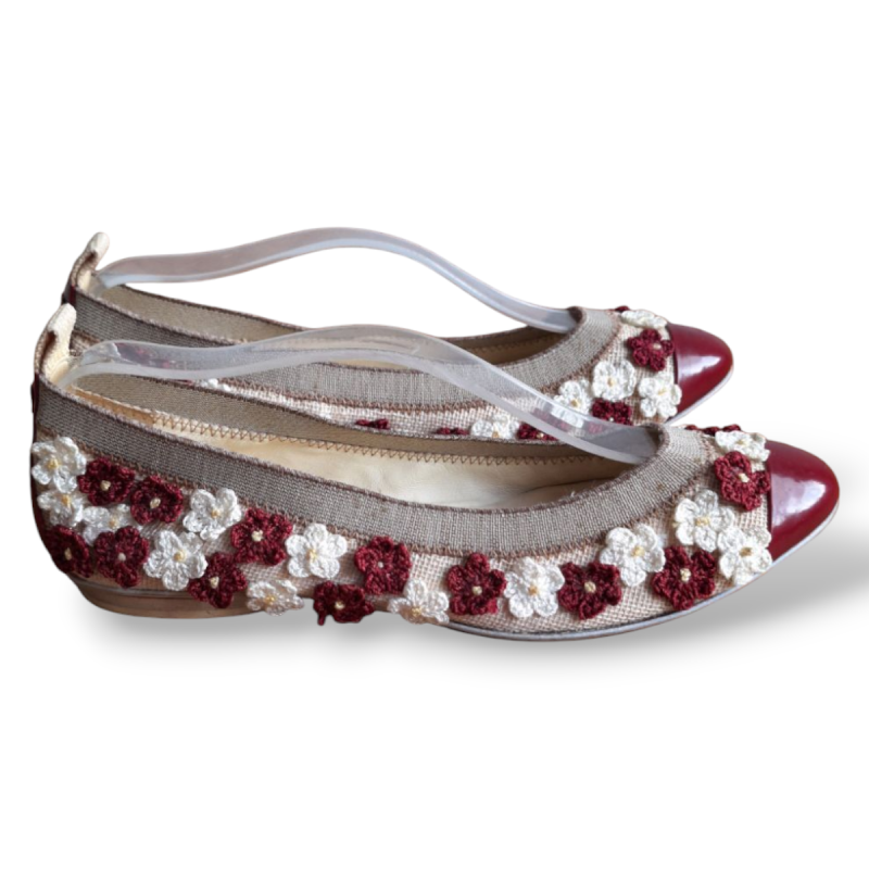 Sapatilha Chanel Crochê Flor Sapatilha Chanel Crochê Flor