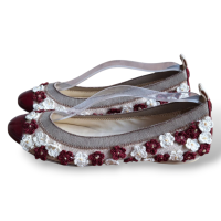 Sapatilha Chanel Crochê Flor