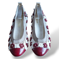 Sapatilha Chanel Crochê Flor