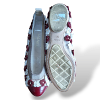 Sapatilha Chanel Crochê Flor