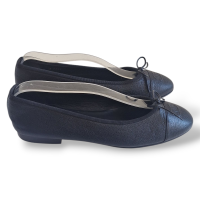 Sapatilha Chanel Couro Preto-38 Sapatilha Chanel Couro Preto-38