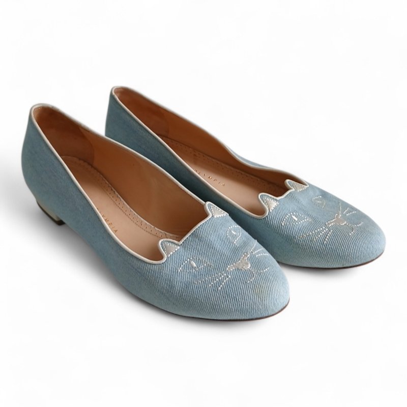 Sapatilha Charlotte Olympia Azul Claro - 38