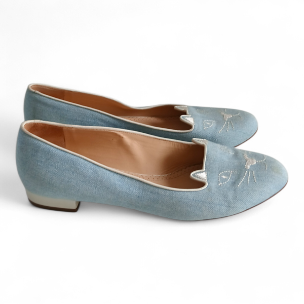 Sapatilha Charlotte Olympia Azul Claro - 38