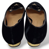 Sapatilha Charlotte Olympia Preta em Veludo - 37