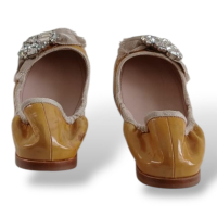 Sapatilha Miu Miu em Verniz Amarela com Pedras-39