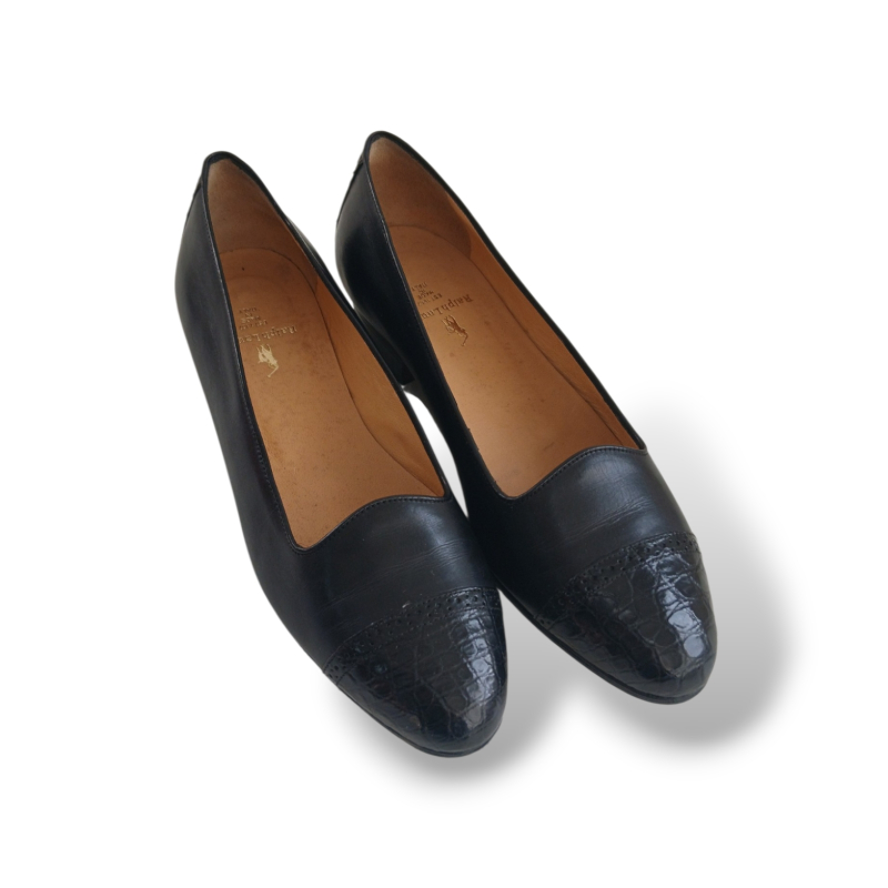 Sapatilha Ralph Lauren Couro Preto - 36
