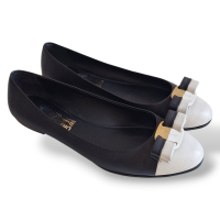 Sapatilha Salvatore Ferragamo Preta e Branca-36