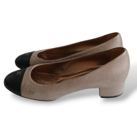 Sapato Chanel Cap Toe Salto Bloco-38