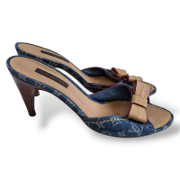 Tamanco Louis Vuitton Denim Monograma - 35 Tamanco Louis Vuitton Denim Monograma - 35