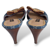 Tamanco Louis Vuitton Denim Monograma - 35 Tamanco Louis Vuitton Denim Monograma - 35