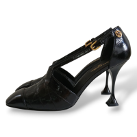 Scarpin Chanel Patent Leather Preto-39