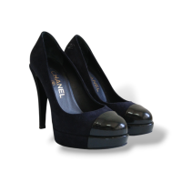 Scarpin Chanel Camurça Preto - 34 