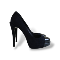 Scarpin Chanel Camurça Preto - 34 