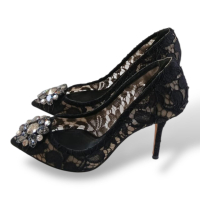 Scarpin Dolce Gabbana Preto com Pedras-36