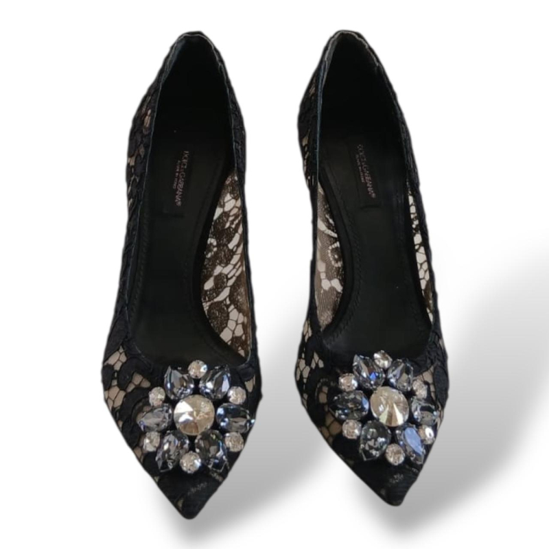 Scarpin Dolce Gabbana Preto com Pedras-36