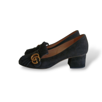 Scarpin Gucci Marmont Suede Preto - 38 Scarpin Gucci Marmont Suede Preto - 38
