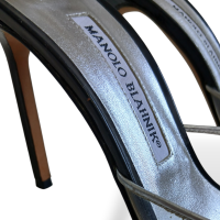 Scarpin Slingback Manolo Blahnik Vinil Bicolor - 37 