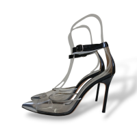 Scarpin Slingback Manolo Blahnik Vinil Bicolor - 37 