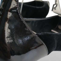 Scarpin Rochas Veludo Preto - 36 