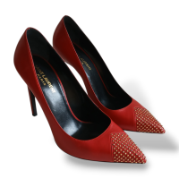 Scarpin Yves Saint Laurent Couro Vermelho-37
